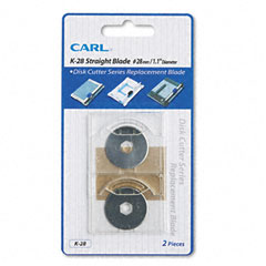 CARL Bidex Replacement Straight Blades for Heavy-Duty Rotary Trimmers, 2/Pack CUI14028