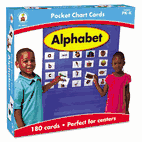 Carson-Dellosa Publishing Alphabet Cards for Pocket Chart, 4 x 2 3/4, 102 Cards, Ages 4-5 CDP158151