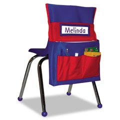 Carson-Dellosa Publishing Chairback Buddy Pocket Chart, 12 x 22 1/2, Blue/Red CDPCD158035