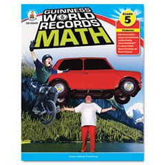 Carson-Dellosa Publishing Guiness World Records Math, Grade 5, 128 pages CDP104419