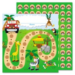 Carson-Dellosa Publishing Jungle Safari Mini Incentive Chart, 5 1/4w x 6h CDP148004