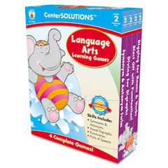 Carson-Dellosa Publishing Language Arts Learning Games, Four Game Boards, 2-4 players, Grade 2 CDP140055