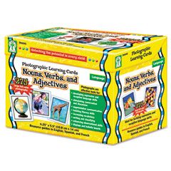 Carson-Dellosa Publishing Photographic Learning Cards Boxed Set, Nouns/Verbs/Adjectives, Grades K-12 CDPD44045