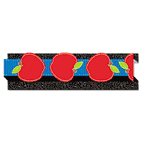 Carson-Dellosa Publishing Pop-It Border, Apple, 3" x 24', 8 Strips/Pack CDP108041