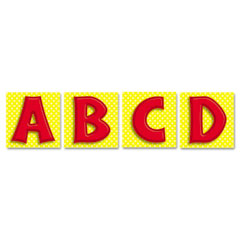 Carson-Dellosa Publishing Quick Stick Letters Set, 45 Pieces, Red CDP119010
