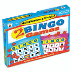 Carson-Dellosa Publishing Two Bingo Games, Multiplication/Division, Ages 8 and Up CDP140039