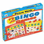Carson-Dellosa Publishing Two Bingo Games, Picture Words and More Picture Words, Ages 4 and Up CDP140040