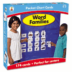 Carson-Dellosa Publishing Word Families Cards for Pocket Chart, 4 x 2 3/4, 164 Cards, Ages 4-5 CDP158152