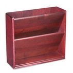 Carver Hardwood Double Wall File, Letter, Two Pocket, Mahogany CVR09623