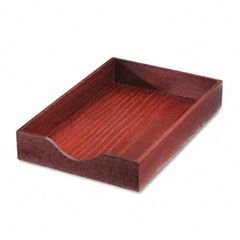 Carver Hardwood Legal Stackable Desk Tray, Mahogany CVR07223