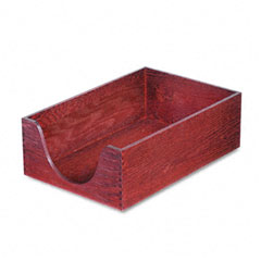 Carver Hardwood Legal Stackable Desk Tray, Mahogany CVR08223
