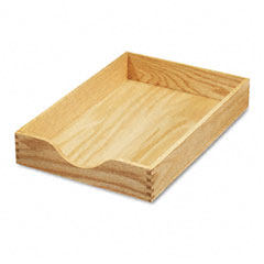Carver Hardwood Legal Stackable Desk Tray, Oak CVR07221