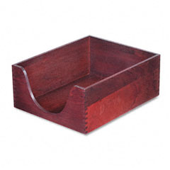 Carver Hardwood Letter Stackable Desk Tray, Mahogany CVR08213