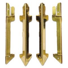 Carver Hardwood Stackable Desk Tray, Four-Posts, Brass CVR07256