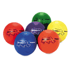 Champion Sports Dodge Ball Set, Rhino Skin, Assorted Colors, 6 Balls/Set CSIRXD6SET