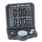 Champion Sports Dual Timer/Clock w/Jumbo Display, LCD, 3 1/2w x 1d x 4 1/2h CSIDC100