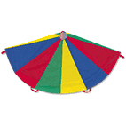 Champion Sports Nylon Multicolor Parachute, 24-ft. diameter, 20 Handles CSINP24