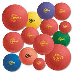 Champion Sports Playground Ball Set, Multi-Size, Multi-Color, Nylon, 12/Set CSIUPGSET1