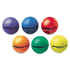 Champion Sports Rhino Skin Ball Sets, 6 1/2", Blue, Green, Orange, Purple, Red, Yellow, 6/Set CSIRS65SET