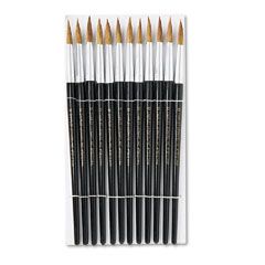 Charles Leonard Artist Brush, Size 12, Camel Hair, Round, 12/Pack LEO73512