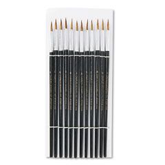 Charles Leonard Artist Brush, Size 6, Camel Hair, Round, 12/Pack LEO73506