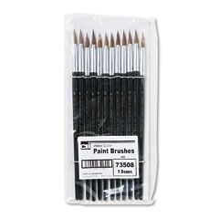 Charles Leonard Artist Brush, Size 8, Camel Hair, Round, 12/Pack LEO73508