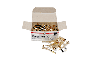 Charles Leonard Fasteners, Round Head, Brass Plated, 2 Inch Shank, 12 MM Head, 100-Pack (7R-BP)
