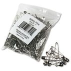 Charles Leonard Safety Pins, Nickel-Plated, Steel, 2" Length, 144/Pack LEO83200