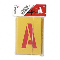 Chartpak Painting Stencil Set, A-Z Set/0-9, Manila, 35/Set CHA01565