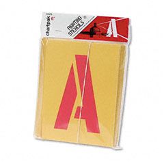 Chartpak Painting Stencil Set, A-Z Set/0-9, Manila, 35/Set CHA01575