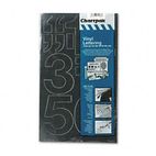 Chartpak Press-On Vinyl Numbers, Self Adhesive, Black, 3"h, 10/Pack CHA01170