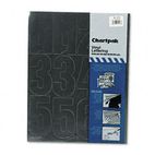 Chartpak Press-On Vinyl Numbers, Self Adhesive, Black, 4"h, 23/Pack CHA01193