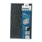 Chartpak Press-On Vinyl Uppercase Letters, Self Adhesive, Black, 3"h, 50/Pack CHA01070