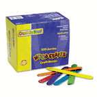 Chenille Kraft Colored Wood Craft Sticks, Jumbo, 4 1/2 x 3/8, Wood, Assorted, 500/Box CKC377602