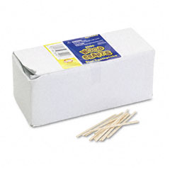 Chenille Kraft Flat Wood Toothpicks, Wood, Natural Wood, 2500/Pack CKC369001