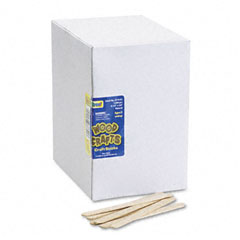Chenille Kraft Natural Wood Craft Sticks, 4 1/2 X 3/8, Natural Wood, 1000/Box CKC377401