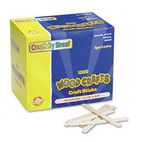 Chenille Kraft Natural Wood Craft Sticks, 4 1/2 X 3/8, Natural Wood, 1000/Box CKC377501