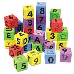 Chenille Kraft WonderFoam Learning Blocks, Assorted, 30 Blocks CKC4416
