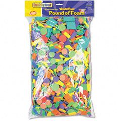 Chenille Kraft Wonderfoam Shapes Classroom Pack, Assorted Shapes/Colors, 5000 Pieces/Pack CKC4310