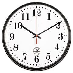Chicago Lighthouse Atomic Slimline Clock, 12-3/4in, Black ILC67300302