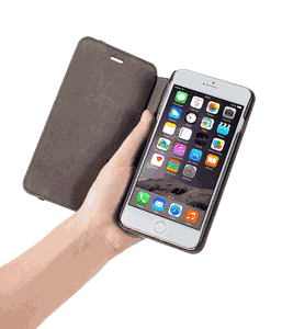 Chil Notchbook SE Leather Case for iPhone 6 Plus - Black - Skin - Frustration-Free Packaging - Black