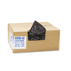 Classic 2-Ply Low-Density Can Liners, 56 gal, .8 mil, 43 x 48, Brown, 100/Carton WBIWRM48