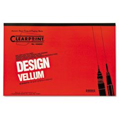 Clearprint Design Vellum Paper, 16lb, White, 11 x 17, 50 Sheets/Pad CHA10001416