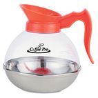 Coffee Pro Unbreakable Decaffeinated Coffee Decanter, 12-Cup, Stainless Steel/Polycarbonate OGFCPU13