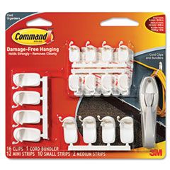 Command Cord Organizer Multi Pack, White MMM17379