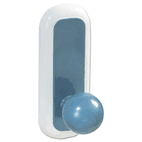 Command Designer Ball Hooks, Plastic, Blue, 2 Hooks with 4 Adhesive Strips per Pack MMM17084N