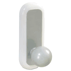 Command Designer Ball Hooks, Plastic, Silver, 2 Hooks with 4 Adhesive Strips per Pack MMM17084S