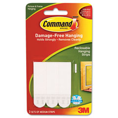 Command Picture Hanging Removable Interlocking Fasteners, 3/4 x 2, 3 Set/Pack MMM17201OF