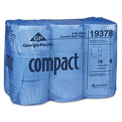 Compact Coreless Bath Tissue, 1500 Sheets/Roll, 18 Rolls/Carton GEP19378