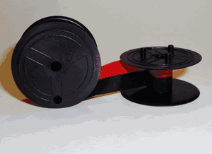 Compatible Sharp Electronic Calculator Ribbon Twin Spool Black and Red Ribbon - Fits All Twin Spool Models